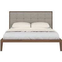 Cais Super King Size Bed In Walnut With Natural Headboard