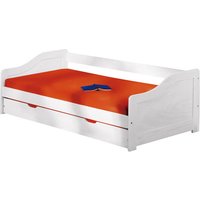 Leonie Day Bed With Pull Out UnderBed In Solid Wood White Finish