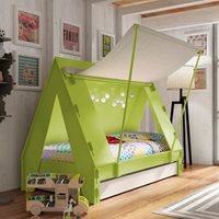 Mathy by Bols Kids Tent Cabin Bed with Trundle Drawer - Mathy Summer Pink