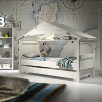 Mathy by Bols Star Treehouse Single Cabin Bed with Optional Trundle Drawer - Mathy Apple Green