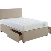 Comfort Divan Bed with Mattress Brown