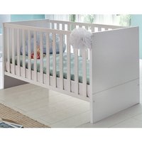 Avira Wooden Baby Bed In Alpine White And Oak