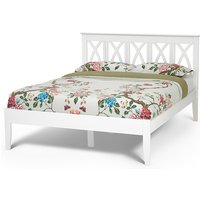 Autumn Hevea Wooden Super King Size Bed In Opal White