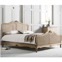 Chia Wooden Super King Size Bed In Weathered