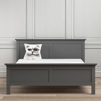 Paroya Wooden Super King Size Bed In Matt Grey