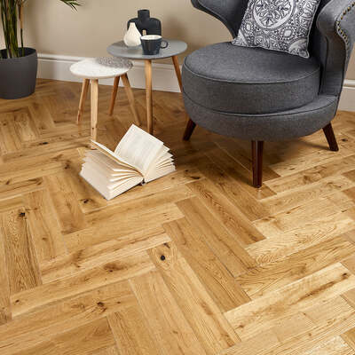Lusso Carrara Herringbone UV Lacquered Engineered Oak