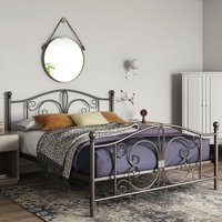 Beeville Metal Double Bed In Bronze