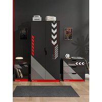 X Rocker Octane 3 Piece Furniture Set - Bedside Table, Chest, And Wardrobe