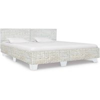 Asheville Rattan Super King Size Bed In Grey Natural