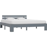 Absecon Wooden Super King Size Bed In Grey