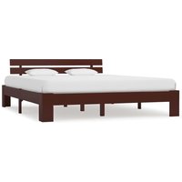 Absecon Wooden Super King Size Bed In Dark Brown