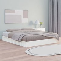 Salus Solid Pinewood Super King Size Bed In White