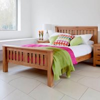 Hewitt Wooden Super King Size Bed In Rustic Oak